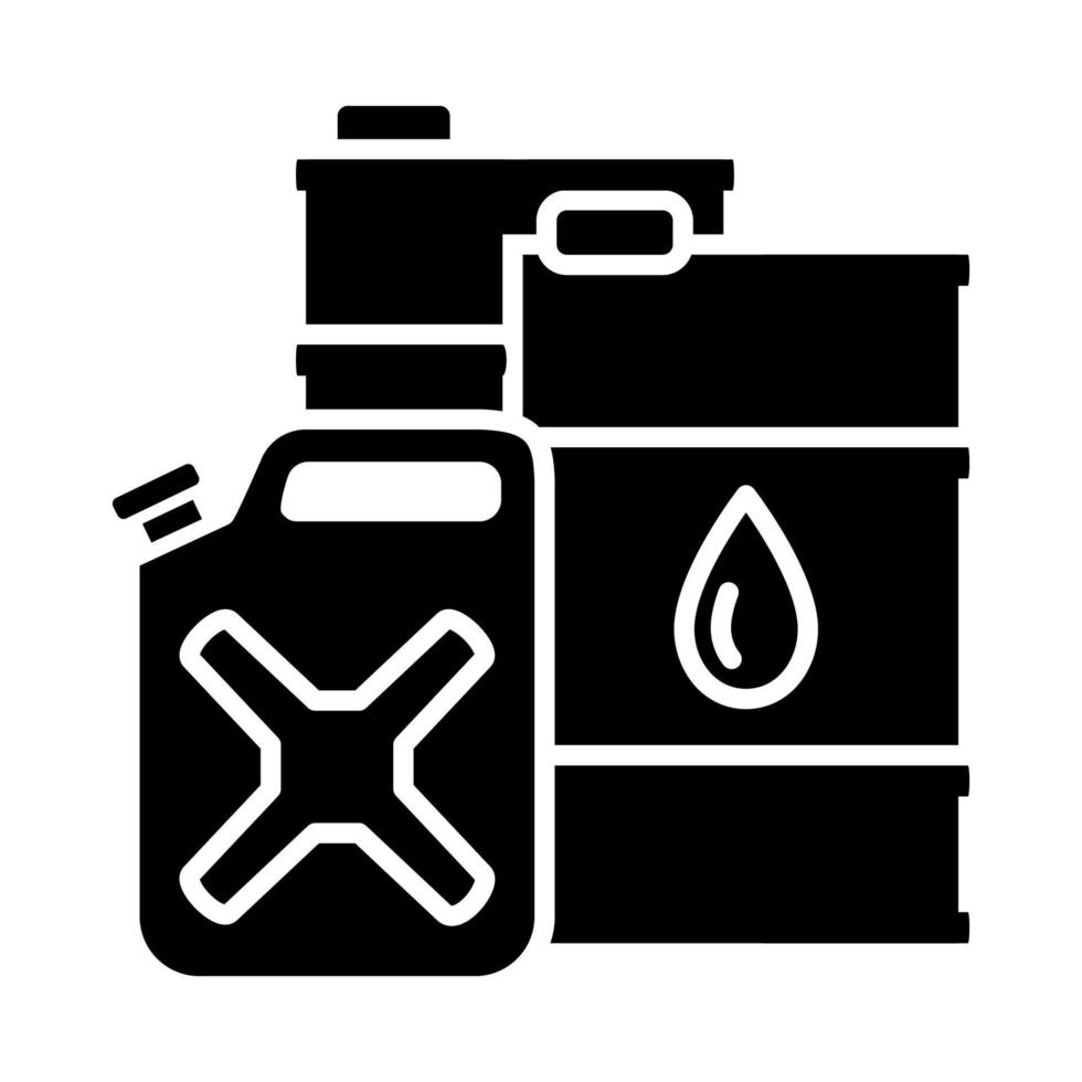 vat en bus met brandstoffen. symbool van olievat met drop. olie voorraden. gallon brandstof vector