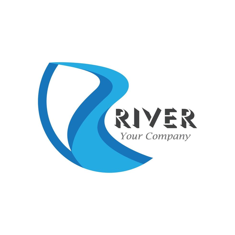 rivier vector pictogram illustratie logo ontwerp