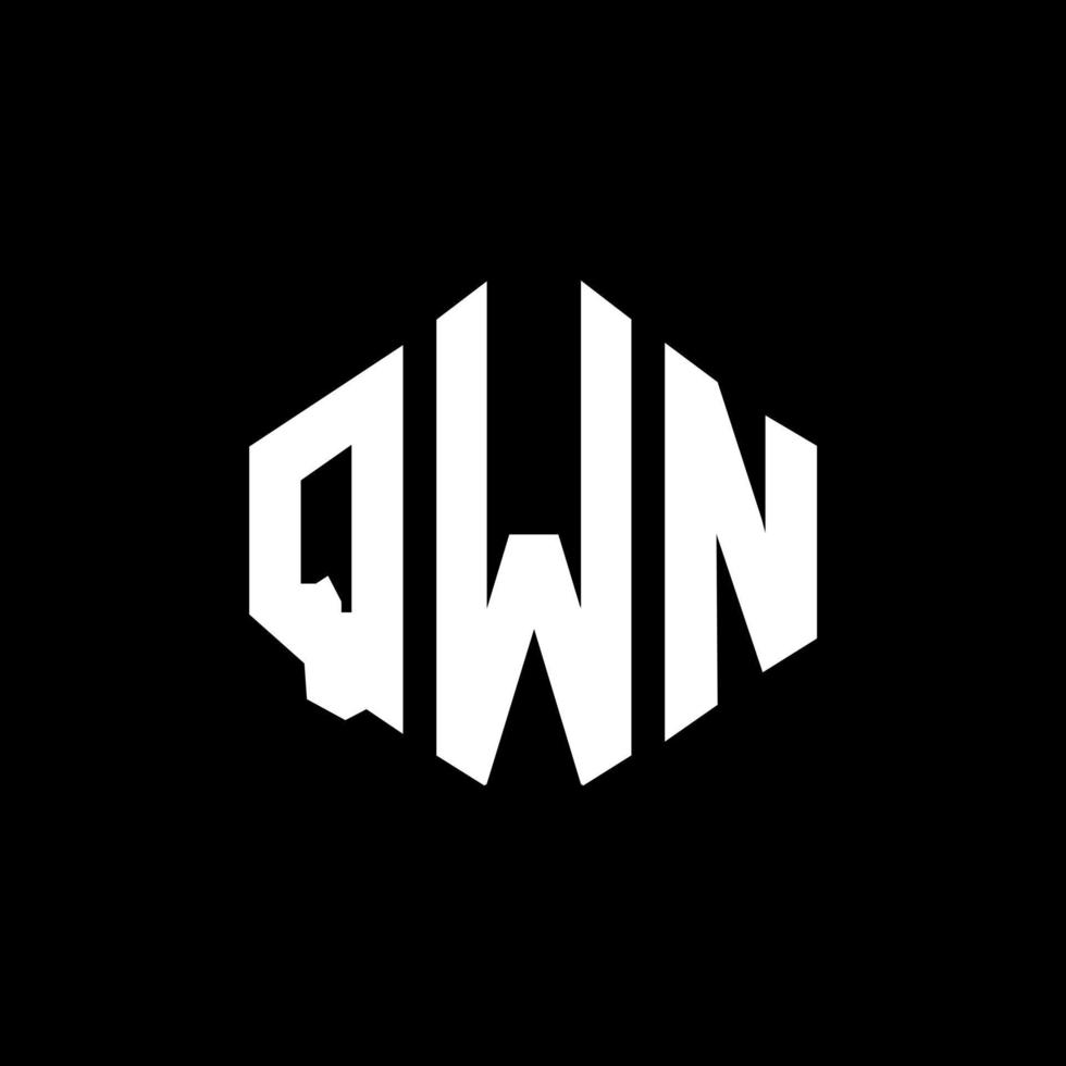 qwn letter logo-ontwerp met veelhoekvorm. qwn veelhoek en kubusvorm logo-ontwerp. qwn zeshoek vector logo sjabloon witte en zwarte kleuren. qwn-monogram, bedrijfs- en onroerendgoedlogo.