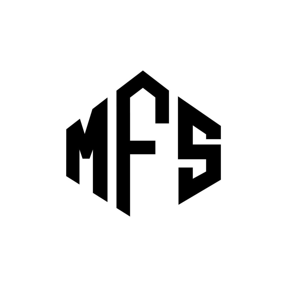 mfs letter logo-ontwerp met veelhoekvorm. mfs logo-ontwerp met veelhoek en kubusvorm. mfs zeshoek vector logo sjabloon witte en zwarte kleuren. mfs-monogram, bedrijfs- en onroerendgoedlogo.