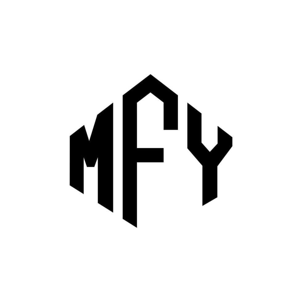 mfy letter logo-ontwerp met veelhoekvorm. mfy veelhoek en kubusvorm logo-ontwerp. mfy zeshoek vector logo sjabloon witte en zwarte kleuren. mfy monogram, business en onroerend goed logo.