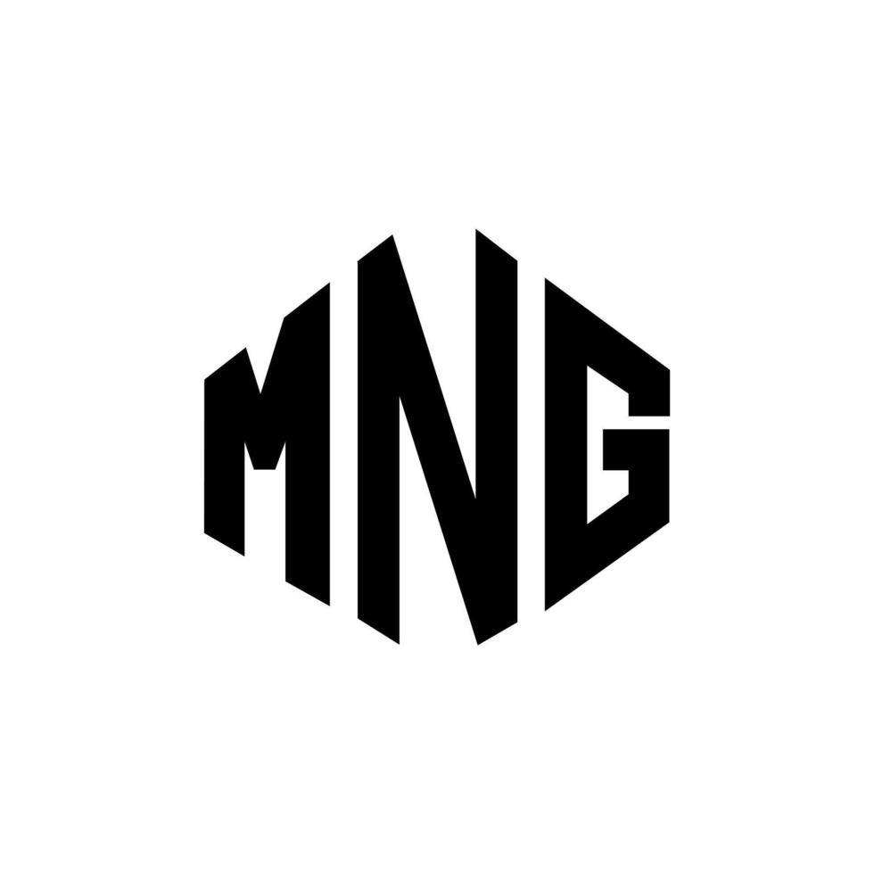 mng letter logo-ontwerp met veelhoekvorm. mng veelhoek en kubusvorm logo-ontwerp. mng zeshoek vector logo sjabloon witte en zwarte kleuren. mng monogram, bedrijfs- en onroerend goed logo.