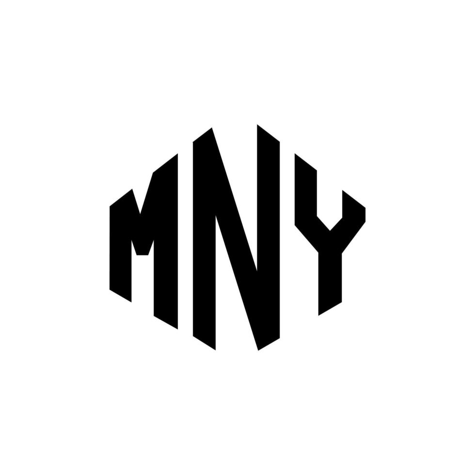 mny letter logo-ontwerp met veelhoekvorm. mny veelhoek en kubusvorm logo-ontwerp. mny zeshoek vector logo sjabloon witte en zwarte kleuren. mny monogram, business en onroerend goed logo.