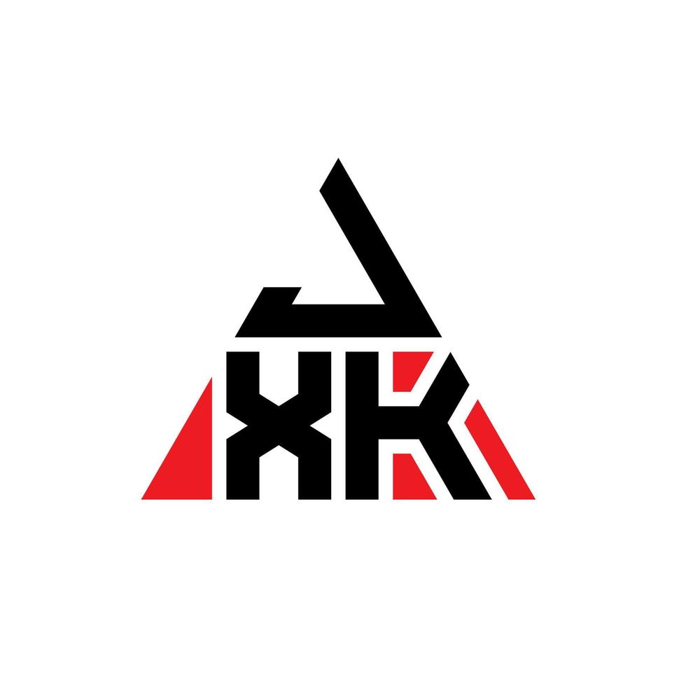 jxk driehoek brief logo ontwerp met driehoekige vorm. jxk driehoek logo ontwerp monogram. jxk driehoek vector logo sjabloon met rode kleur. jxk driehoekig logo eenvoudig, elegant en luxueus logo.