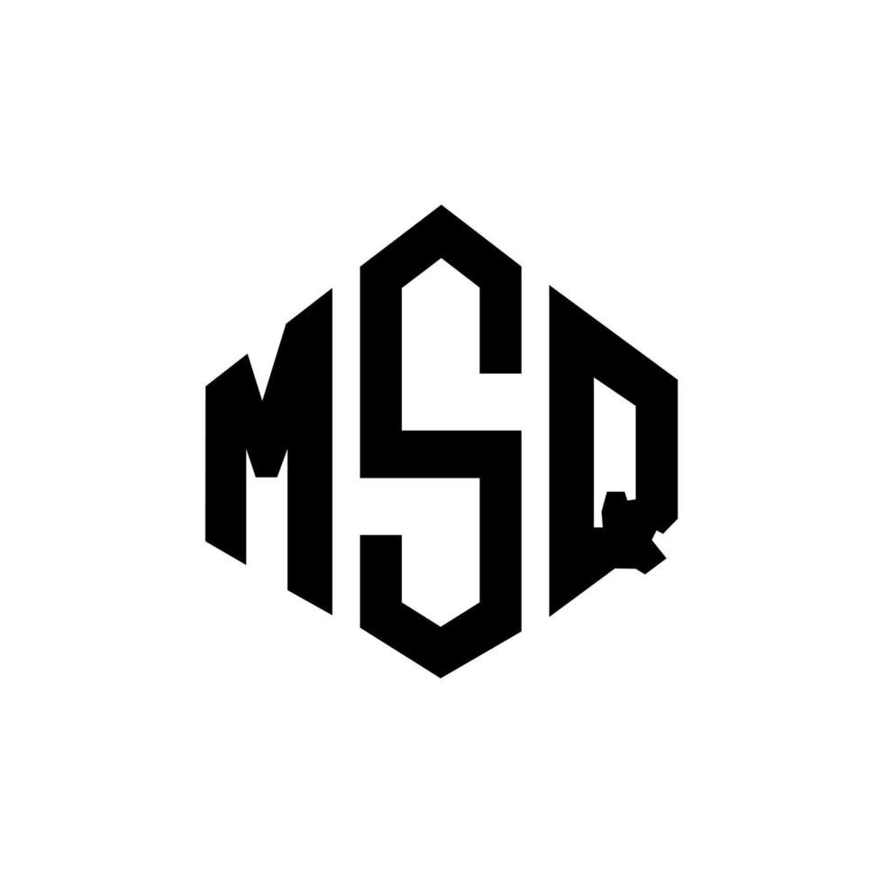 msq letter logo-ontwerp met veelhoekvorm. msq veelhoek en kubusvorm logo-ontwerp. msq zeshoek vector logo sjabloon witte en zwarte kleuren. msq-monogram, bedrijfs- en onroerendgoedlogo.