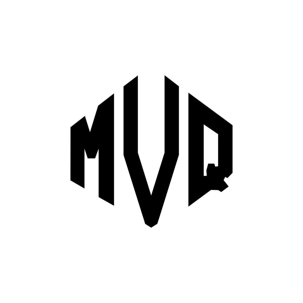 mvq letter logo-ontwerp met veelhoekvorm. mvq logo-ontwerp met veelhoek en kubusvorm. mvq zeshoek vector logo sjabloon witte en zwarte kleuren. mvq-monogram, bedrijfs- en onroerendgoedlogo.