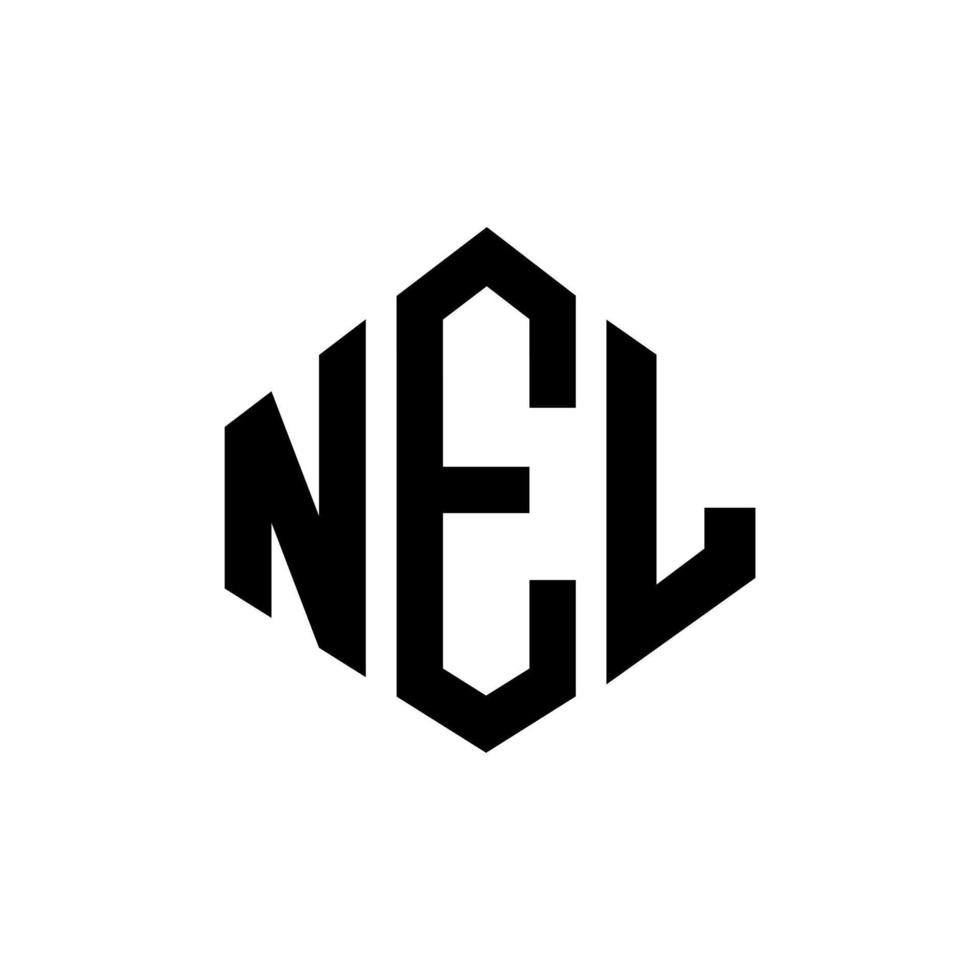 nel letter logo-ontwerp met veelhoekvorm. nel veelhoek en kubusvorm logo-ontwerp. nel zeshoek vector logo sjabloon witte en zwarte kleuren. nel monogram, bedrijfs- en onroerend goed logo.