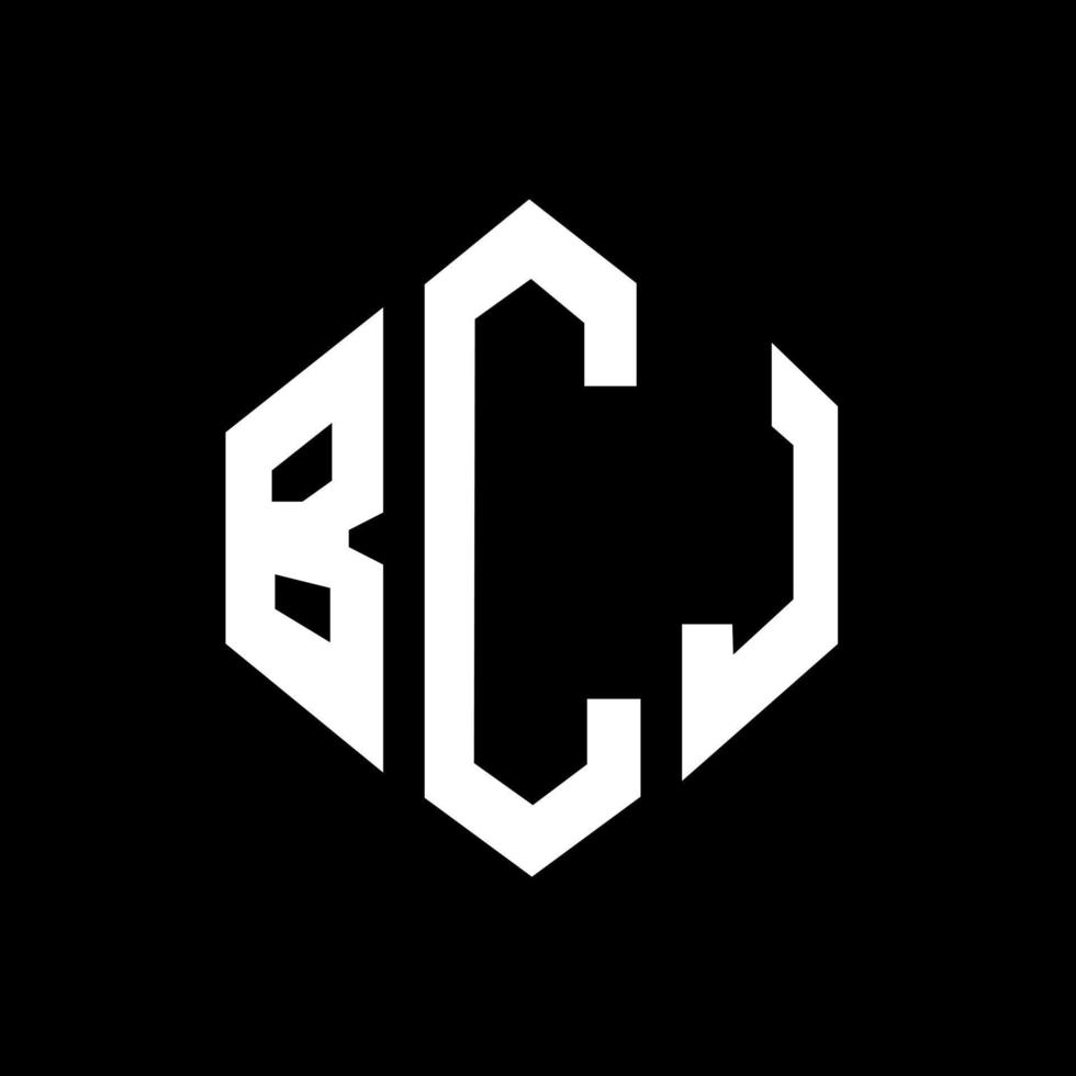 bcj letter logo-ontwerp met veelhoekvorm. bcj veelhoek en kubusvorm logo-ontwerp. bcj zeshoek vector logo sjabloon witte en zwarte kleuren. bcj-monogram, bedrijfs- en onroerendgoedlogo.