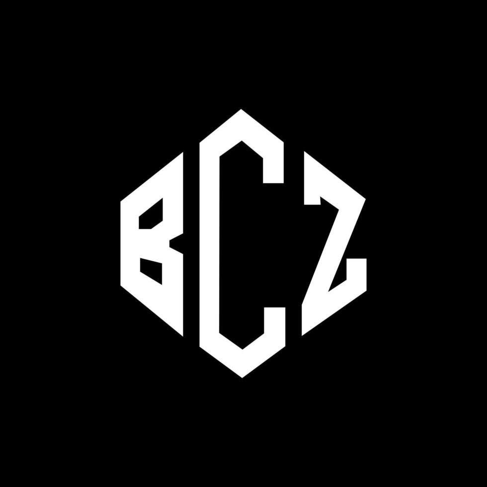 bcz letter logo-ontwerp met veelhoekvorm. bcz veelhoek en kubusvorm logo-ontwerp. bcz zeshoek vector logo sjabloon witte en zwarte kleuren. bcz-monogram, bedrijfs- en onroerendgoedlogo.