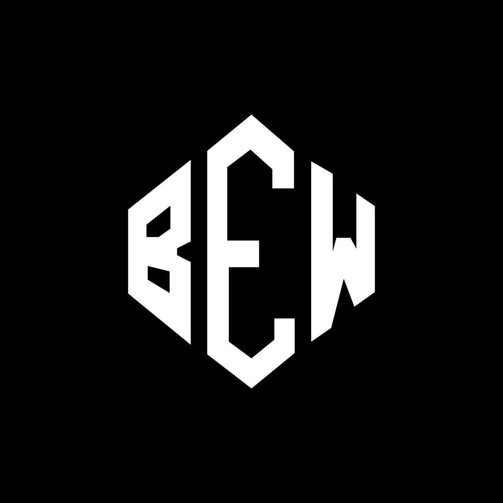 bew letter logo-ontwerp met veelhoekvorm. bew veelhoek en kubusvorm logo-ontwerp. bew zeshoek vector logo sjabloon witte en zwarte kleuren. bew monogram, business en onroerend goed logo.