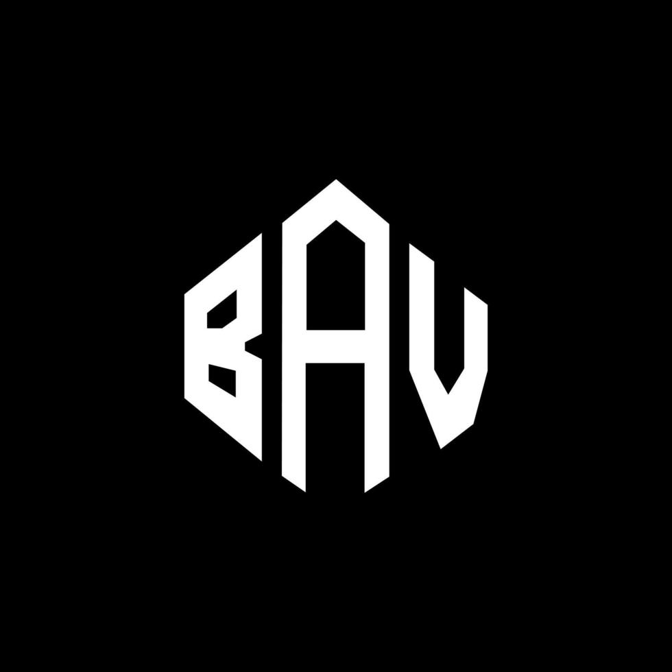 bav letter logo-ontwerp met veelhoekvorm. bav veelhoek en kubusvorm logo-ontwerp. bav zeshoek vector logo sjabloon witte en zwarte kleuren. bav monogram, bedrijfs- en onroerend goed logo.