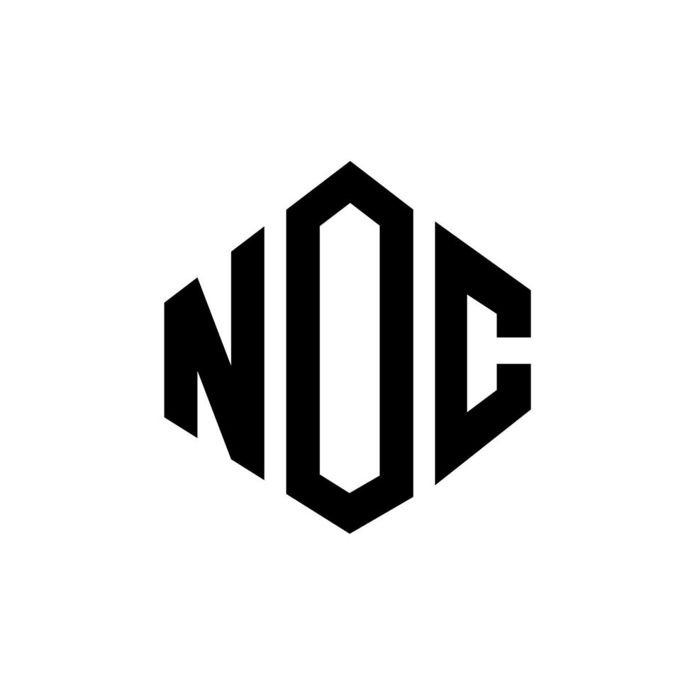 noc letter logo-ontwerp met veelhoekvorm. noc veelhoek en kubusvorm logo-ontwerp. noc zeshoek vector logo sjabloon witte en zwarte kleuren. noc monogram, bedrijfs- en onroerend goed logo.