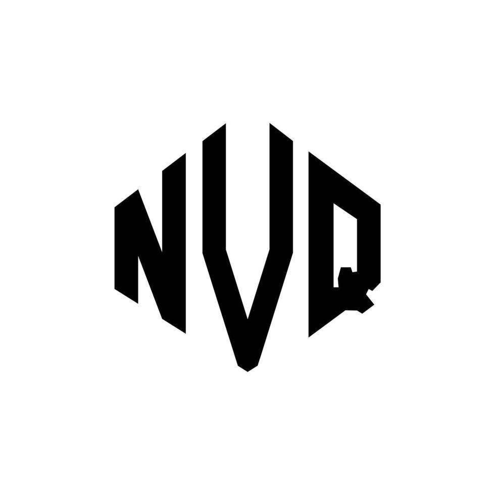 nvq letter logo-ontwerp met veelhoekvorm. nvq logo-ontwerp met veelhoek en kubusvorm. nvq zeshoek vector logo sjabloon witte en zwarte kleuren. nvq-monogram, bedrijfs- en onroerendgoedlogo.