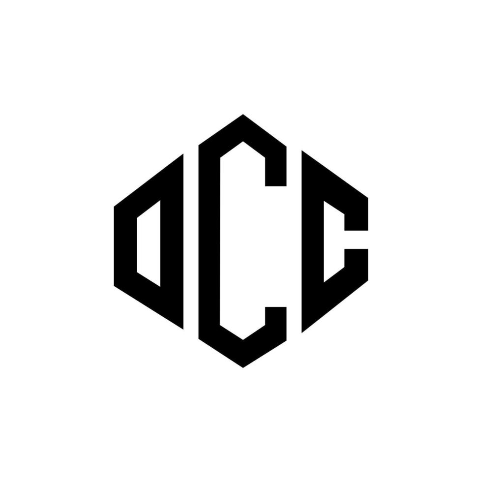 occ letter logo-ontwerp met veelhoekvorm. occ veelhoek en kubusvorm logo-ontwerp. occ zeshoek vector logo sjabloon witte en zwarte kleuren. occ-monogram, bedrijfs- en onroerendgoedlogo.