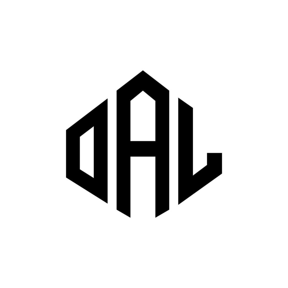 oal letter logo-ontwerp met veelhoekvorm. oal veelhoek en kubusvorm logo-ontwerp. oal zeshoek vector logo sjabloon witte en zwarte kleuren. oal monogram, bedrijfs- en onroerend goed logo.