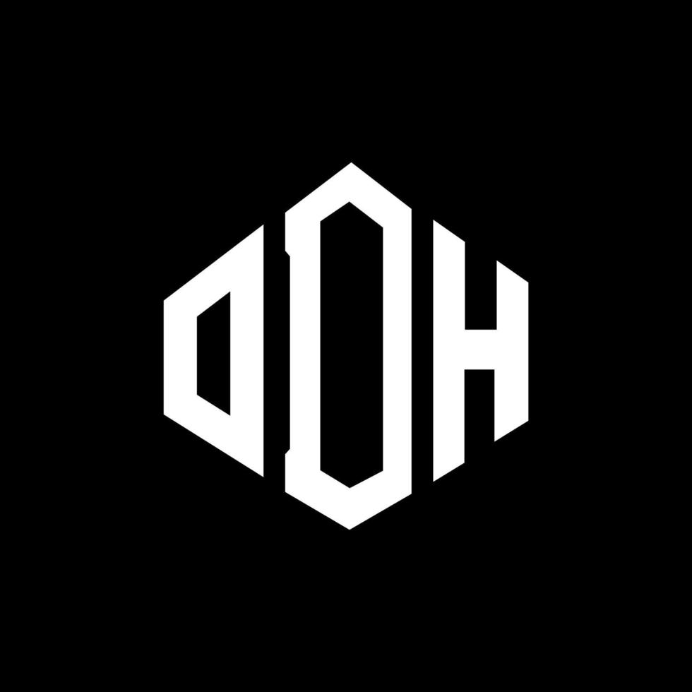 odh letter logo-ontwerp met veelhoekvorm. odh veelhoek en kubusvorm logo-ontwerp. odh zeshoek vector logo sjabloon witte en zwarte kleuren. odh monogram, bedrijfs- en onroerend goed logo.