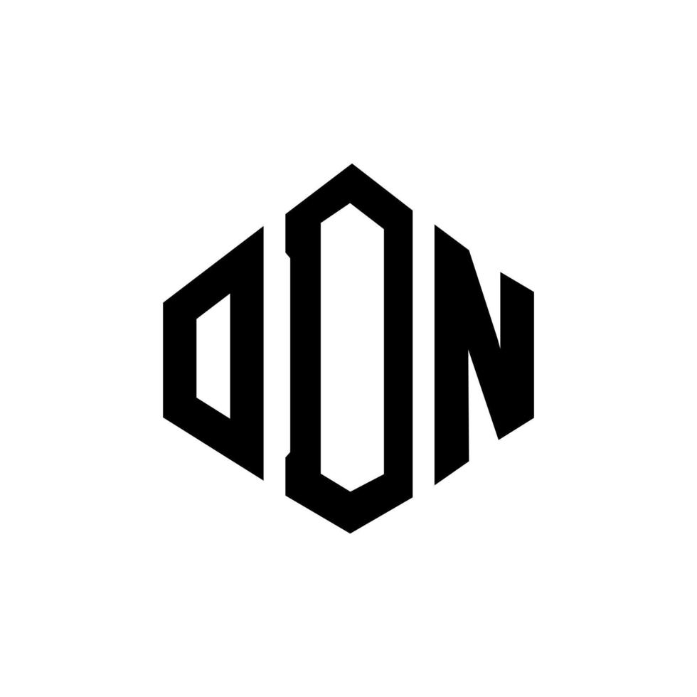 odn letter logo-ontwerp met veelhoekvorm. odn veelhoek en kubusvorm logo-ontwerp. odn zeshoek vector logo sjabloon witte en zwarte kleuren. odn monogram, bedrijfs- en onroerend goed logo.