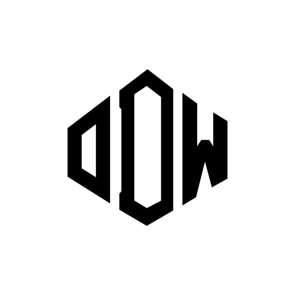 odw letter logo-ontwerp met veelhoekvorm. odw veelhoek en kubusvorm logo-ontwerp. odw zeshoek vector logo sjabloon witte en zwarte kleuren. odw monogram, bedrijfs- en onroerend goed logo.