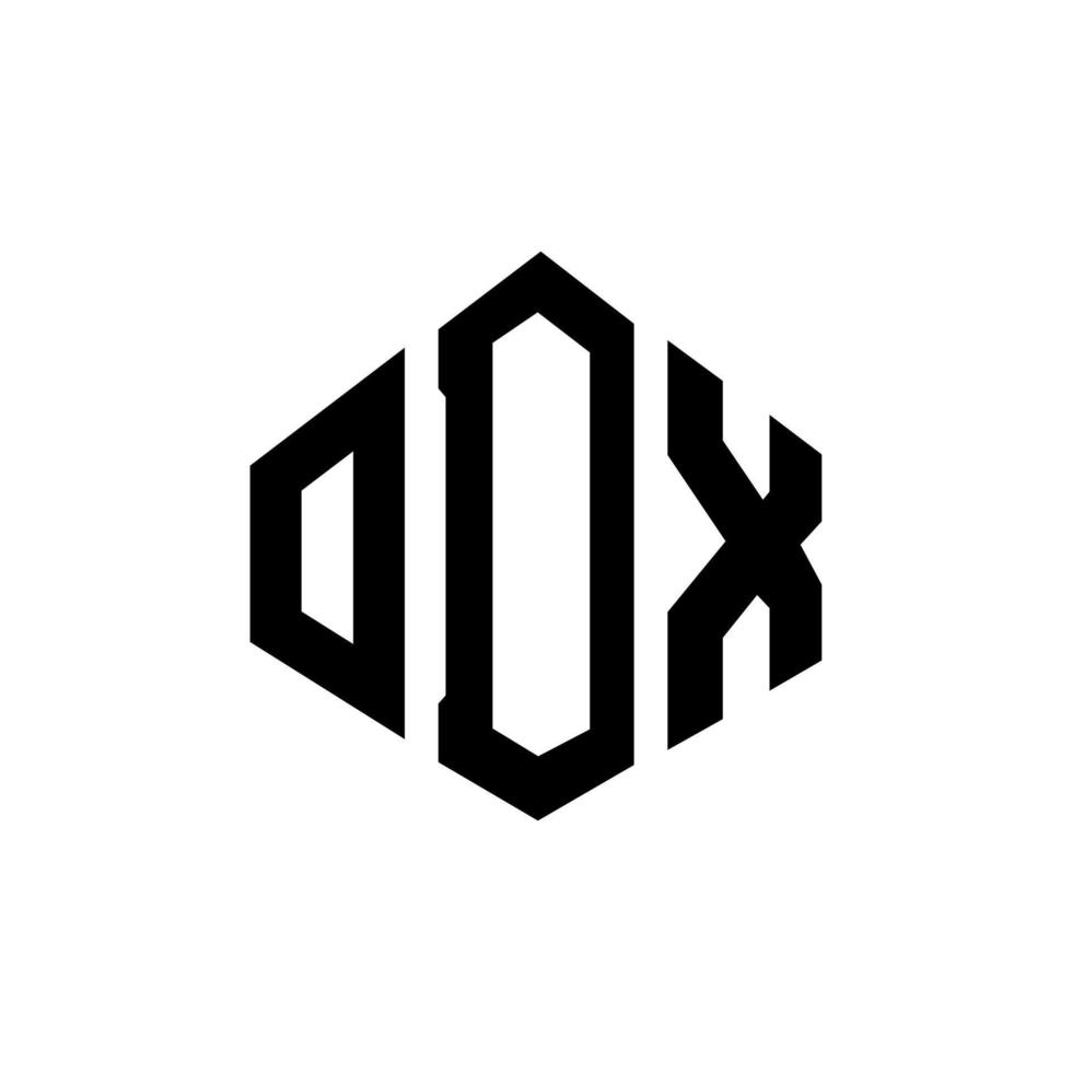 odx letter logo-ontwerp met veelhoekvorm. odx veelhoek en kubusvorm logo-ontwerp. odx zeshoek vector logo sjabloon witte en zwarte kleuren. odx monogram, bedrijfs- en onroerend goed logo.