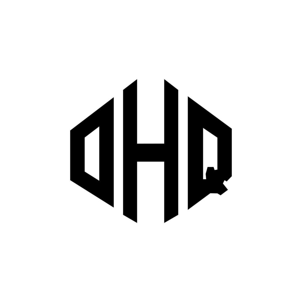 ohq letter logo-ontwerp met veelhoekvorm. ohq veelhoek en kubusvorm logo-ontwerp. ohq zeshoek vector logo sjabloon witte en zwarte kleuren. ohq monogram, business en onroerend goed logo.