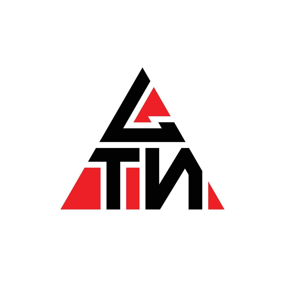 ltn driehoek brief logo ontwerp met driehoekige vorm. ltn driehoek logo ontwerp monogram. ltn driehoek vector logo sjabloon met rode kleur. ltn driehoekig logo eenvoudig, elegant en luxueus logo.