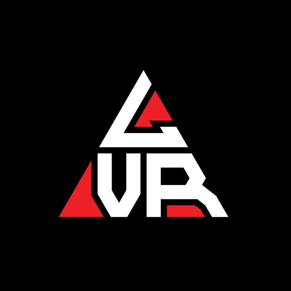 lvr driehoek brief logo ontwerp met driehoekige vorm. lvr driehoek logo ontwerp monogram. lvr driehoek vector logo sjabloon met rode kleur. lvr driehoekig logo eenvoudig, elegant en luxueus logo.
