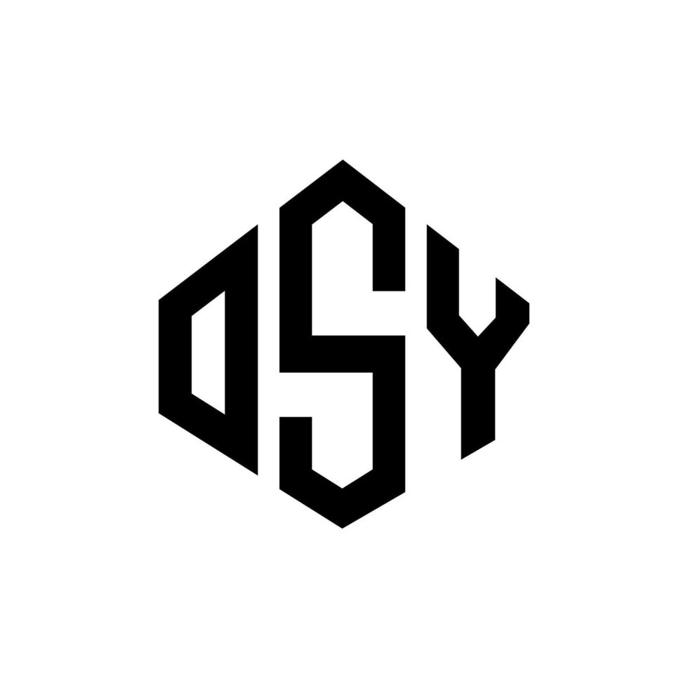 osy letter logo-ontwerp met veelhoekvorm. osy veelhoek en kubusvorm logo-ontwerp. osy zeshoek vector logo sjabloon witte en zwarte kleuren. osy monogram, business en onroerend goed logo.