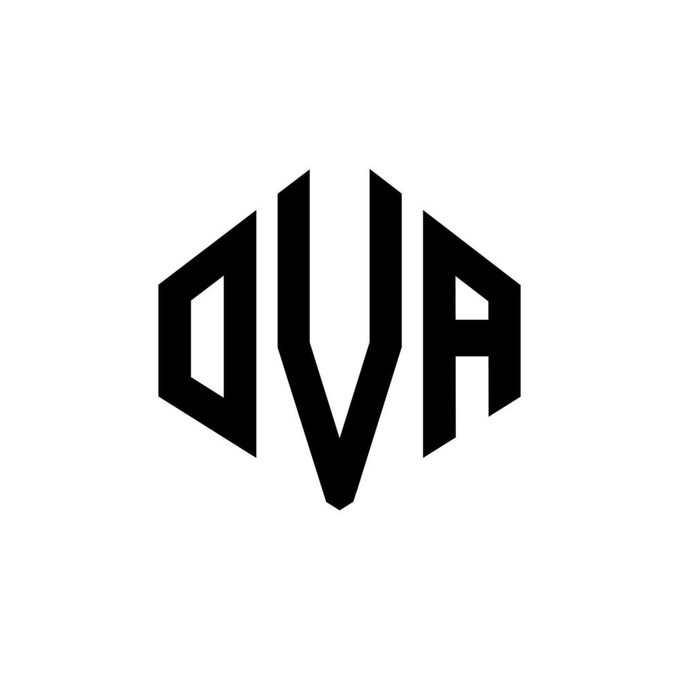 ova letter logo-ontwerp met veelhoekvorm. ova veelhoek en kubusvorm logo-ontwerp. eicellen zeshoek vector logo sjabloon witte en zwarte kleuren. eicellen monogram, bedrijfs- en onroerend goed logo.