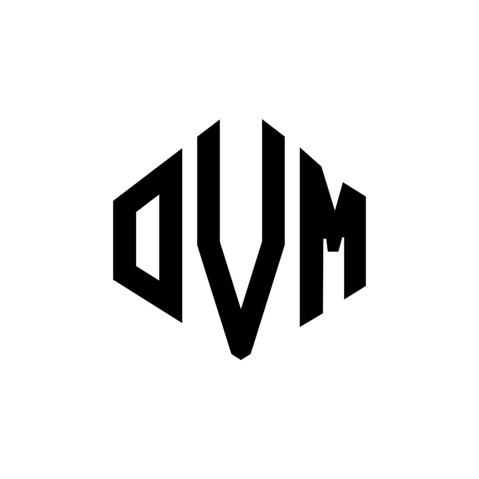 ovm letter logo-ontwerp met veelhoekvorm. ovm veelhoek en kubusvorm logo-ontwerp. ovm zeshoek vector logo sjabloon witte en zwarte kleuren. ovm monogram, bedrijfs- en onroerend goed logo.