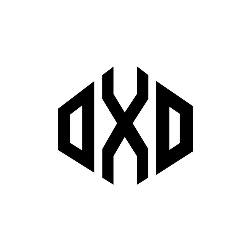 oxo letter logo-ontwerp met veelhoekvorm. oxo veelhoek en kubusvorm logo-ontwerp. Oxo zeshoek vector logo sjabloon witte en zwarte kleuren. oxo-monogram, bedrijfs- en onroerendgoedlogo.