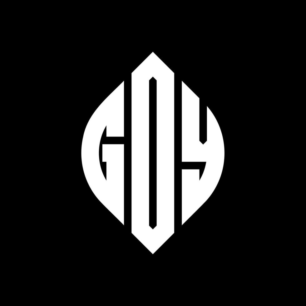 goy cirkel letter logo ontwerp met cirkel en ellipsvorm. goy-ellipsletters met typografische stijl. de drie initialen vormen een cirkellogo. goy cirkel embleem abstracte monogram brief mark vector. vector