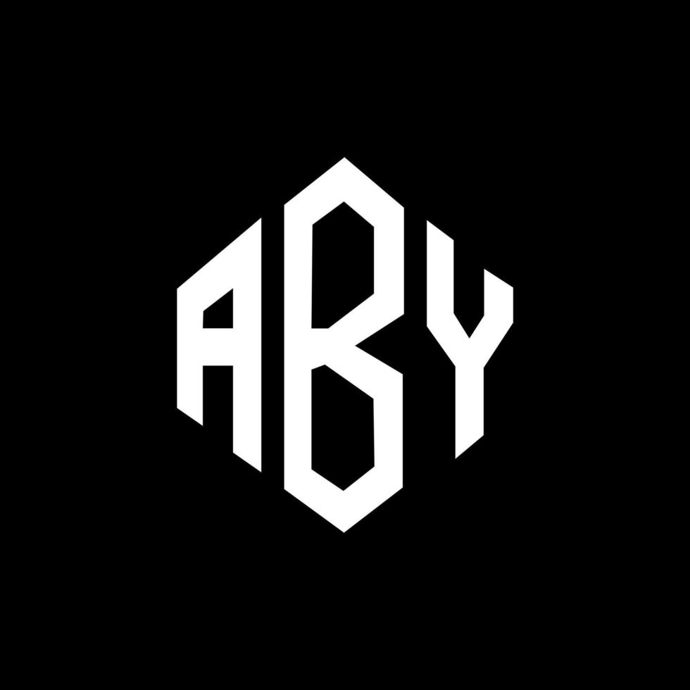 aby letter logo-ontwerp met veelhoekvorm. aby veelhoek en kubusvorm logo-ontwerp. aby zeshoek vector logo sjabloon witte en zwarte kleuren. aby monogram, business en onroerend goed logo.