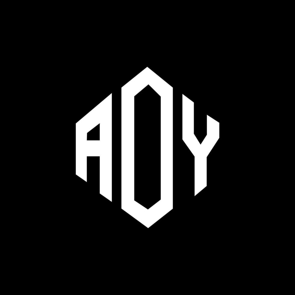 aoy letter logo-ontwerp met veelhoekvorm. aoy veelhoek en kubusvorm logo-ontwerp. aoy zeshoek vector logo sjabloon witte en zwarte kleuren. aoy monogram, bedrijfs- en onroerend goed logo.