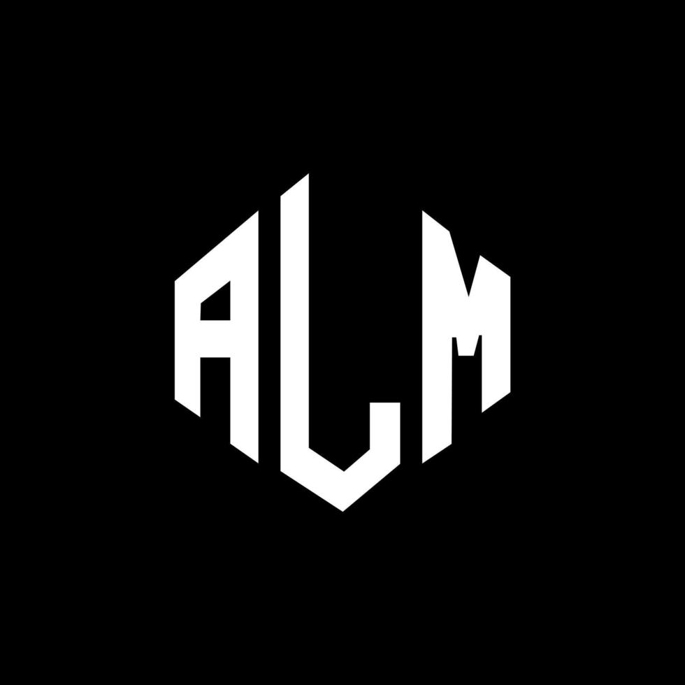 alm letter logo-ontwerp met veelhoekvorm. alm veelhoek en kubusvorm logo-ontwerp. alm zeshoek vector logo sjabloon witte en zwarte kleuren. alm monogram, business en onroerend goed logo.