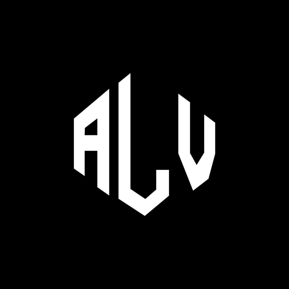 alv letter logo-ontwerp met veelhoekvorm. alv veelhoek en kubusvorm logo-ontwerp. alv zeshoek vector logo sjabloon witte en zwarte kleuren. alv monogram, business en onroerend goed logo.