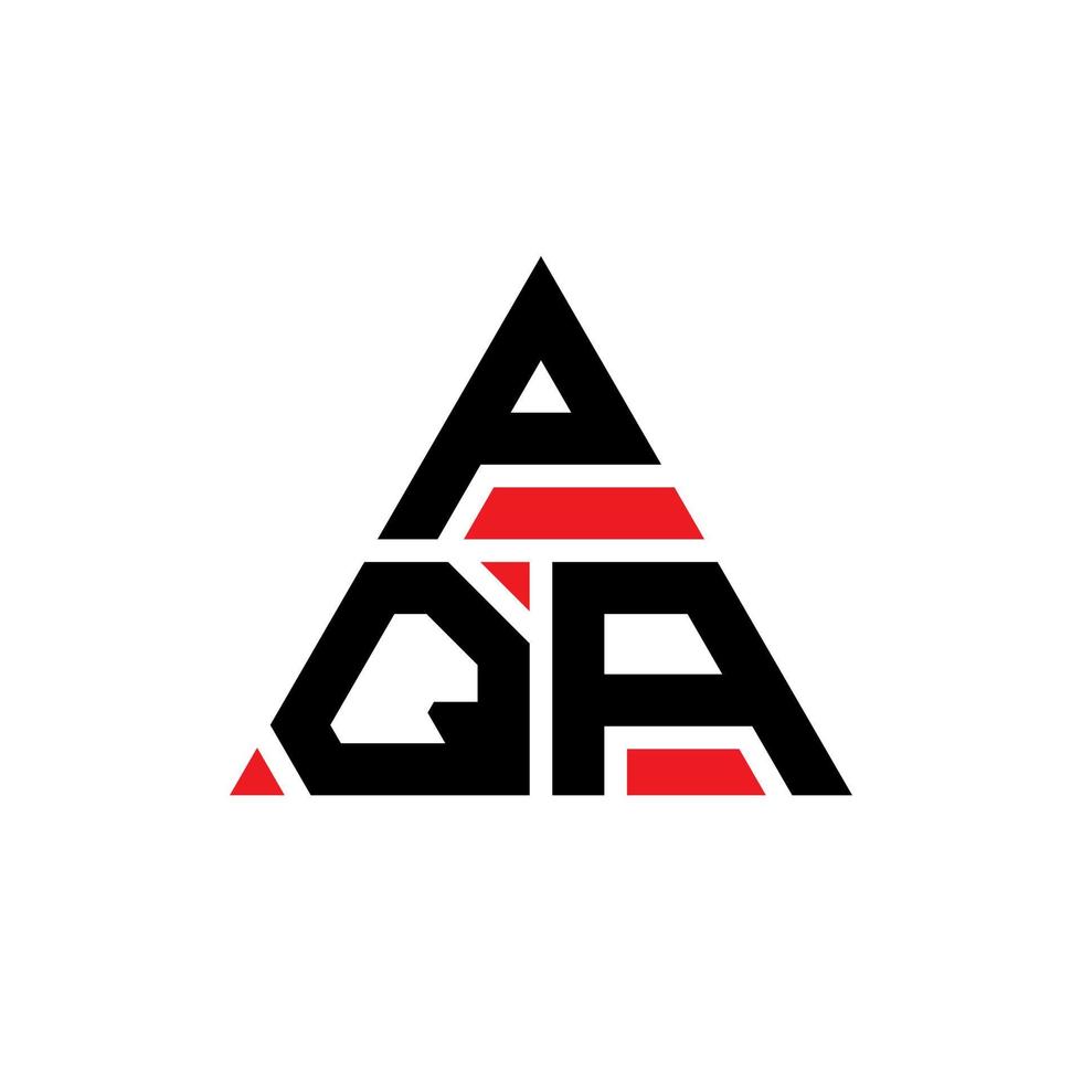 pqa driehoek brief logo ontwerp met driehoekige vorm. pqa driehoek logo ontwerp monogram. pqa driehoek vector logo sjabloon met rode kleur. pqa driehoekig logo eenvoudig, elegant en luxueus logo.