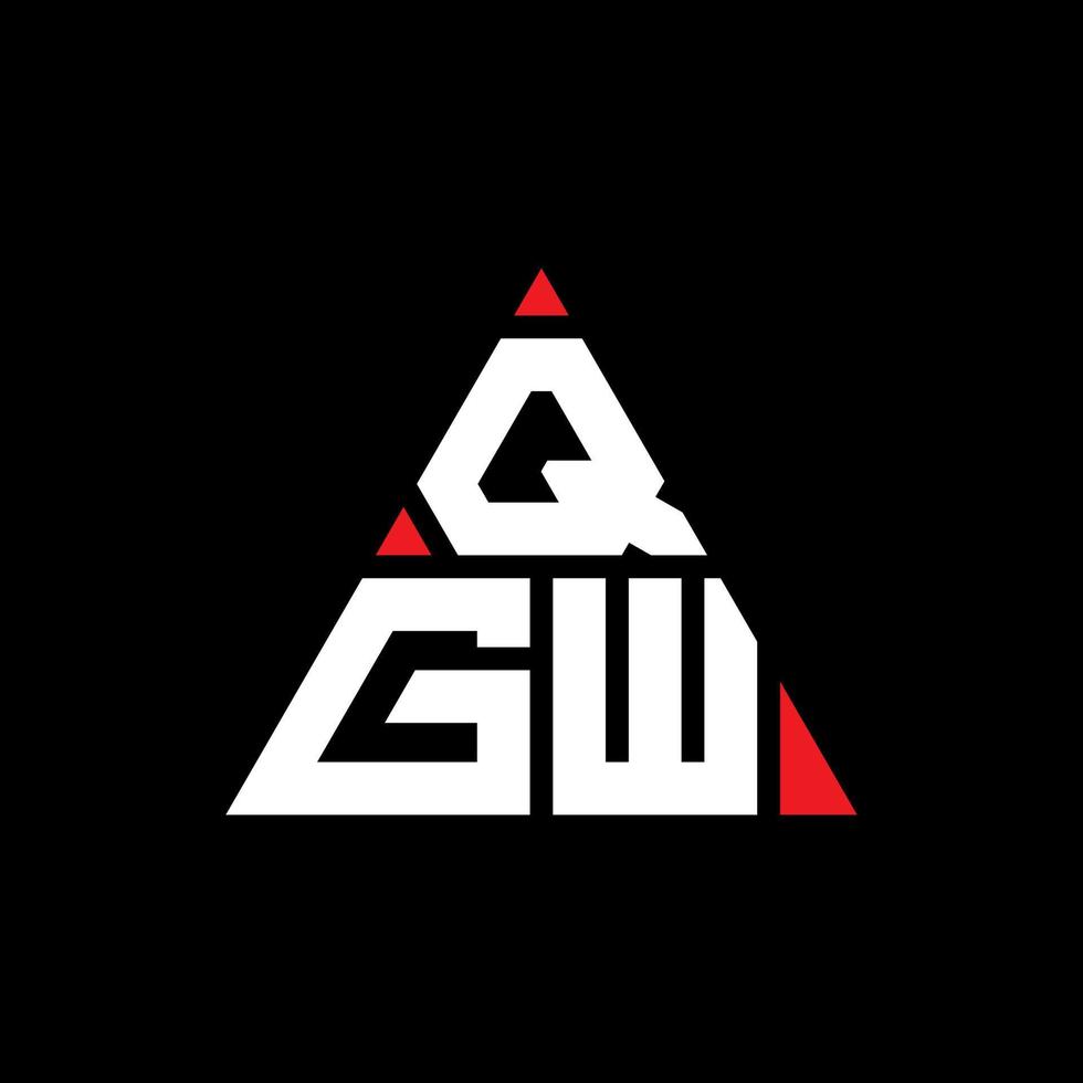qgw driehoek brief logo ontwerp met driehoekige vorm. qgw driehoek logo ontwerp monogram. qgw driehoek vector logo sjabloon met rode kleur. qgw driehoekig logo eenvoudig, elegant en luxueus logo.