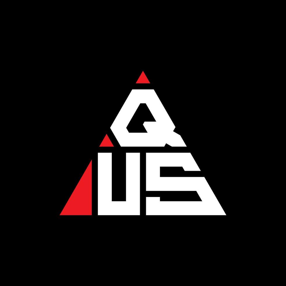 qus driehoek brief logo ontwerp met driehoekige vorm. qus driehoek logo ontwerp monogram. qus driehoek vector logo sjabloon met rode kleur. qus driehoekig logo eenvoudig, elegant en luxueus logo.