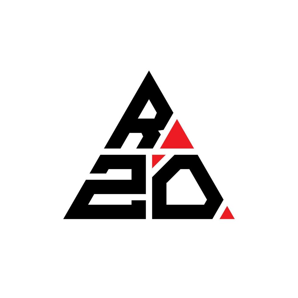 rzo driehoek brief logo ontwerp met driehoekige vorm. rzo driehoek logo ontwerp monogram. rzo driehoek vector logo sjabloon met rode kleur. rzo driehoekig logo eenvoudig, elegant en luxueus logo.