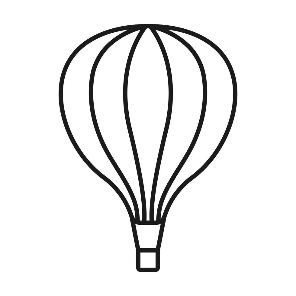 hete luchtballon of ballonvlucht lijn kunst vector icoon voor apps en websites