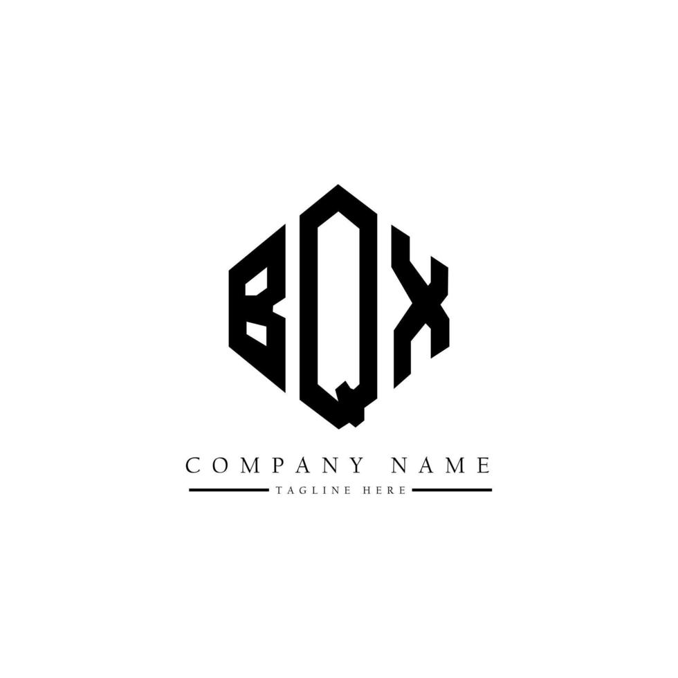 bqx letter logo-ontwerp met veelhoekvorm. bqx veelhoek en kubusvorm logo-ontwerp. bqx zeshoek vector logo sjabloon witte en zwarte kleuren. bqx monogram, bedrijfs- en onroerend goed logo.