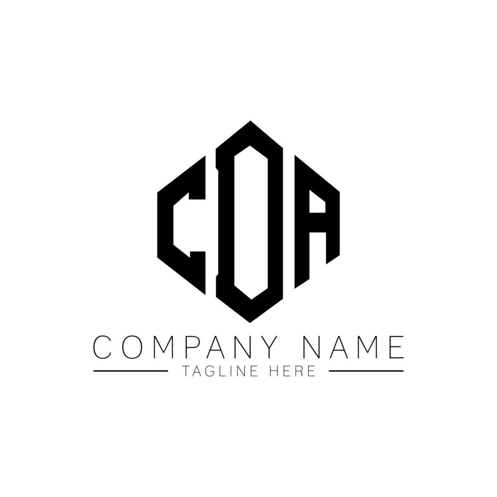 cda letter logo-ontwerp met veelhoekvorm. cda veelhoek en kubusvorm logo-ontwerp. cda zeshoek vector logo sjabloon witte en zwarte kleuren. cda-monogram, bedrijfs- en onroerendgoedlogo.