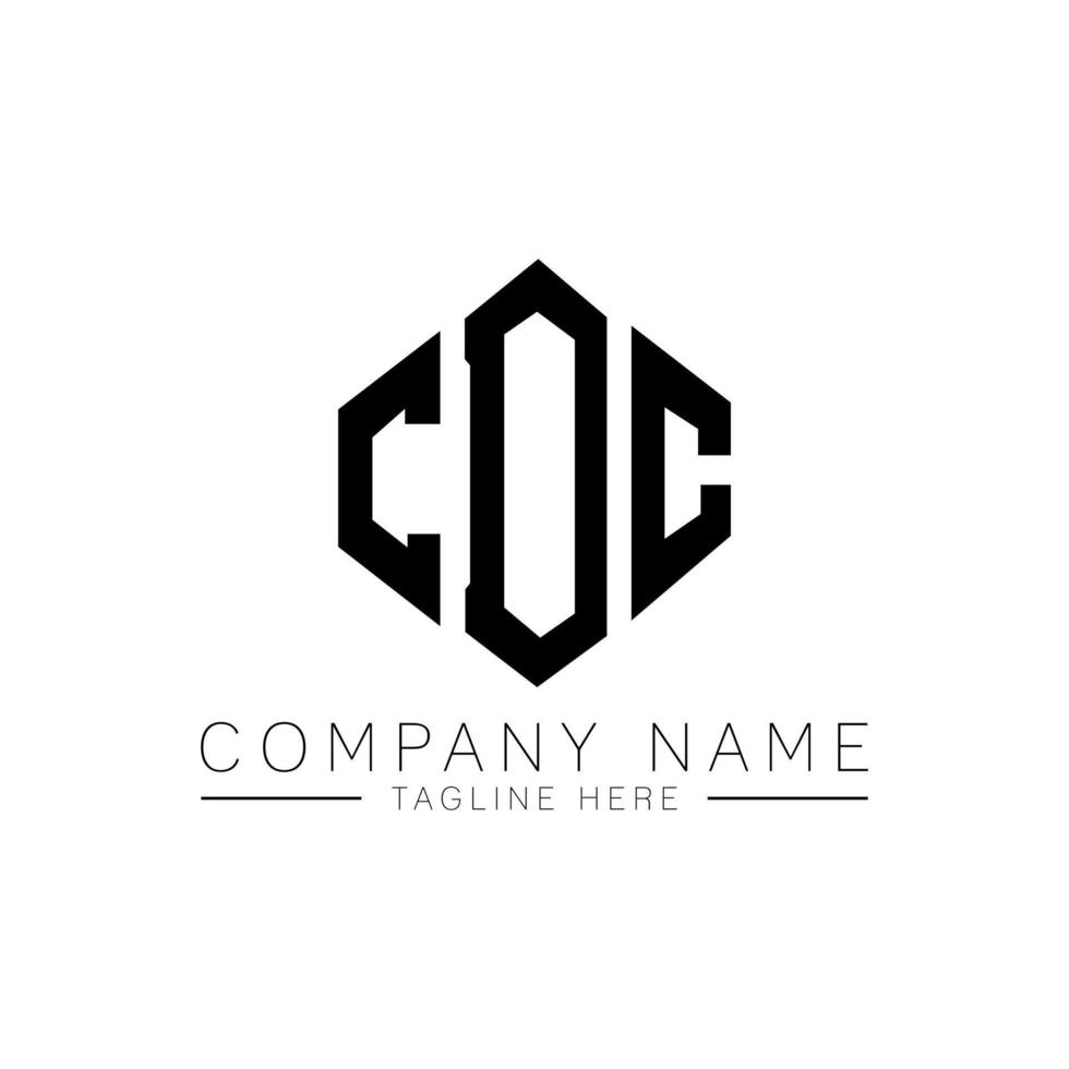 cdc letter logo-ontwerp met veelhoekvorm. cdc veelhoek en kubusvorm logo-ontwerp. cdc zeshoek vector logo sjabloon witte en zwarte kleuren. cdc-monogram, bedrijfs- en onroerendgoedlogo.