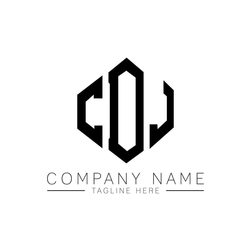 cdj letter logo-ontwerp met veelhoekvorm. cdj veelhoek en kubusvorm logo-ontwerp. cdj zeshoek vector logo sjabloon witte en zwarte kleuren. cdj-monogram, bedrijfs- en onroerendgoedlogo.