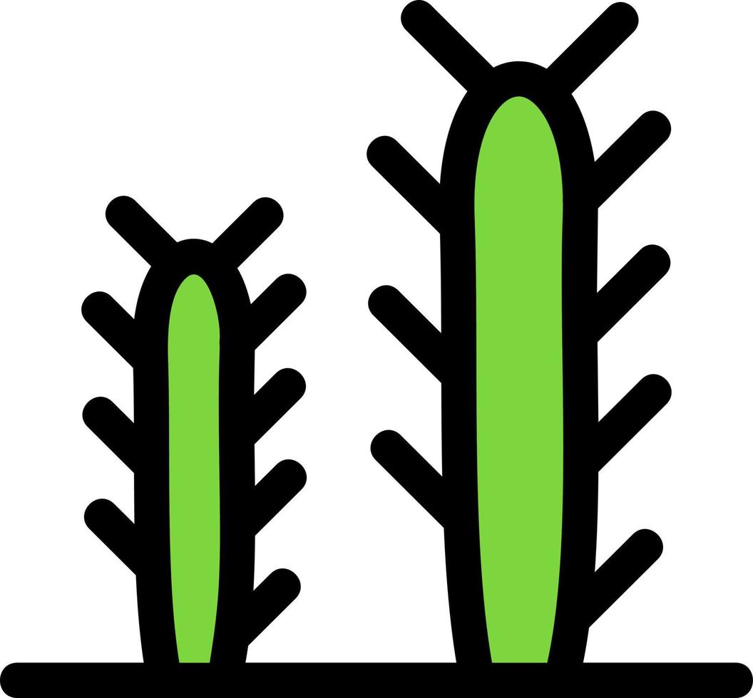 pictogram met cactuslijn gevuld vector