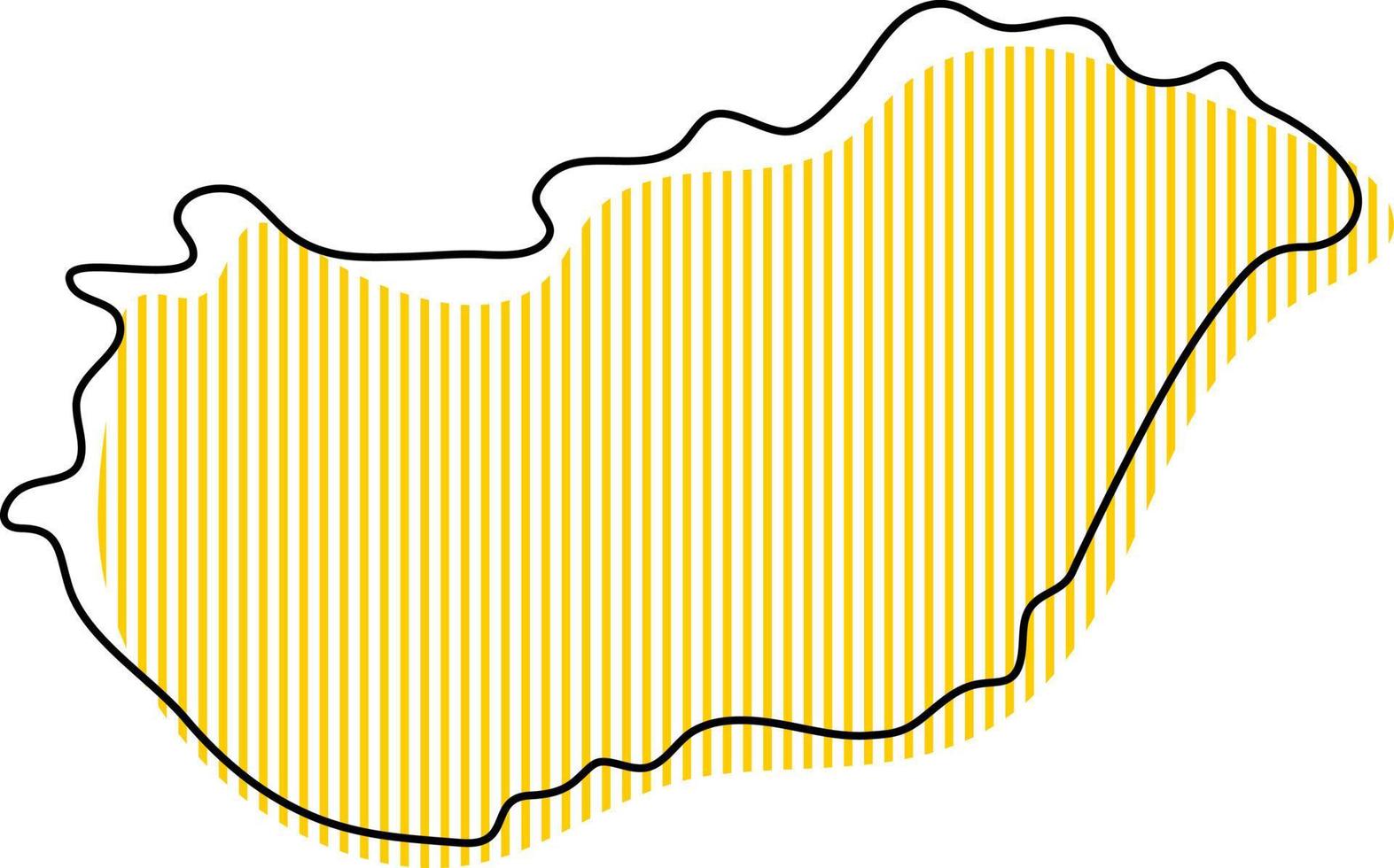 gestileerde eenvoudige overzichtskaart van hongarije pictogram. vector