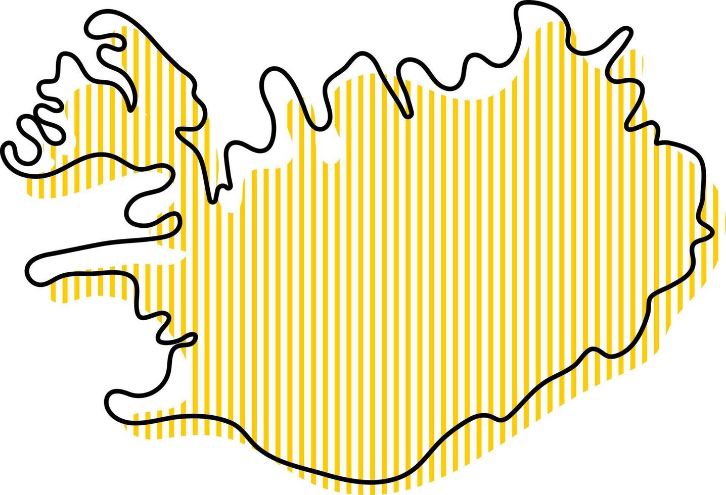 gestileerde eenvoudige overzichtskaart van het pictogram van IJsland. vector