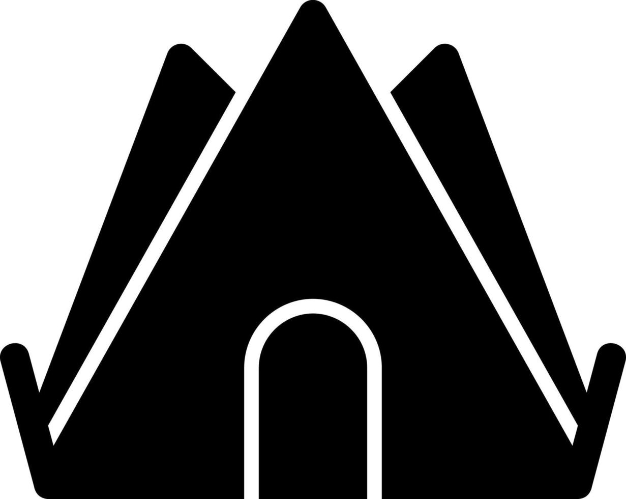 woestijnkamp glyph icon vector
