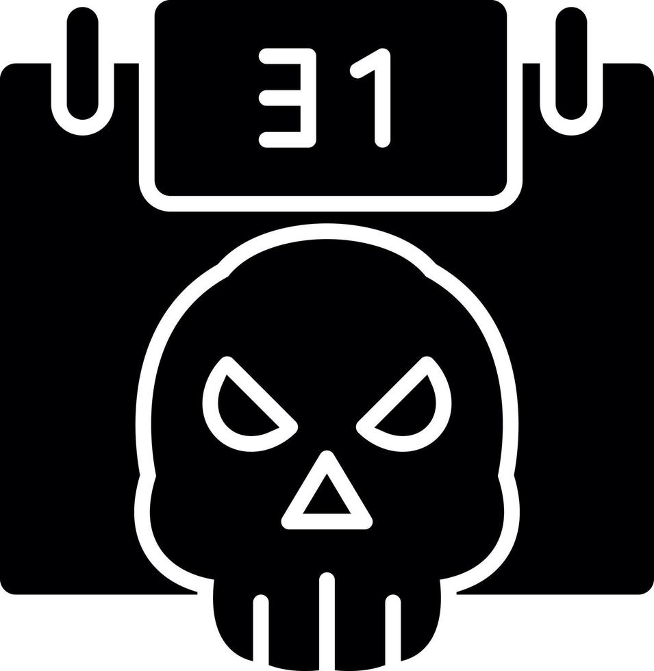 31 oktober glyph-pictogram vector