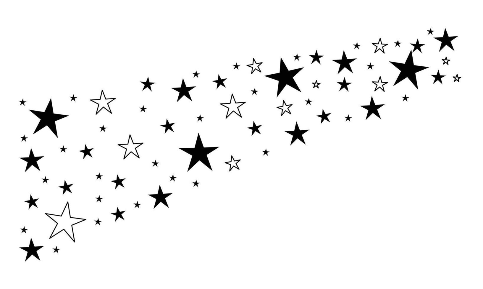 sterren vector. ster ontwerp tatoeages. stream sterren op een witte achtergrond vector